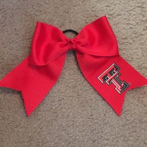 Red tech cheer bow